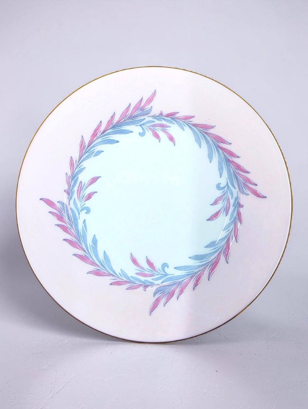 Minton Malta Pink Bread & Butter Plate Gold Trim Embossed Bone China England